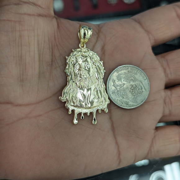10kt Real Gold Jesus Face Pendant
